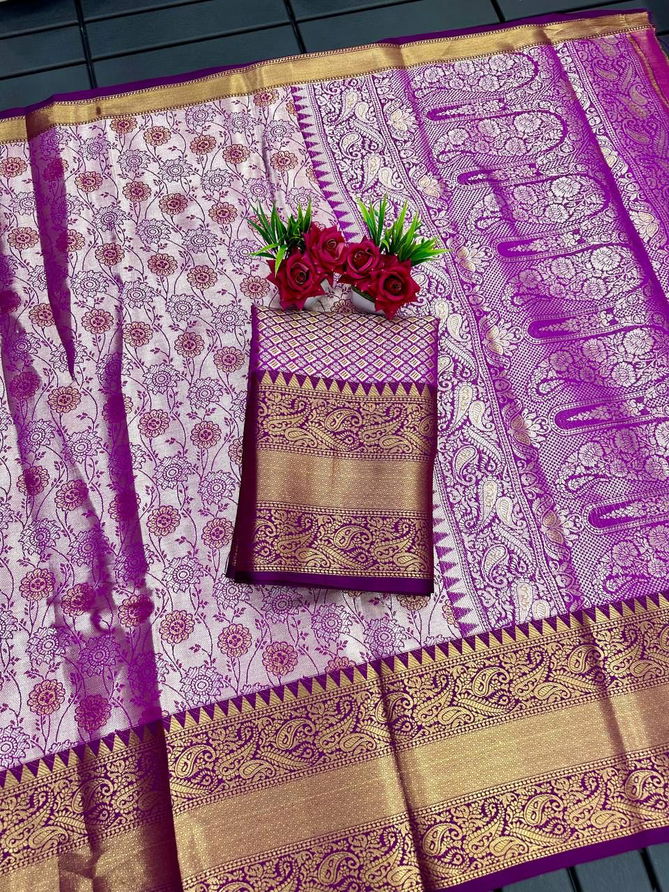 Aab Four Handloom Heavy Kanchipuram Silk Sarees Catalog